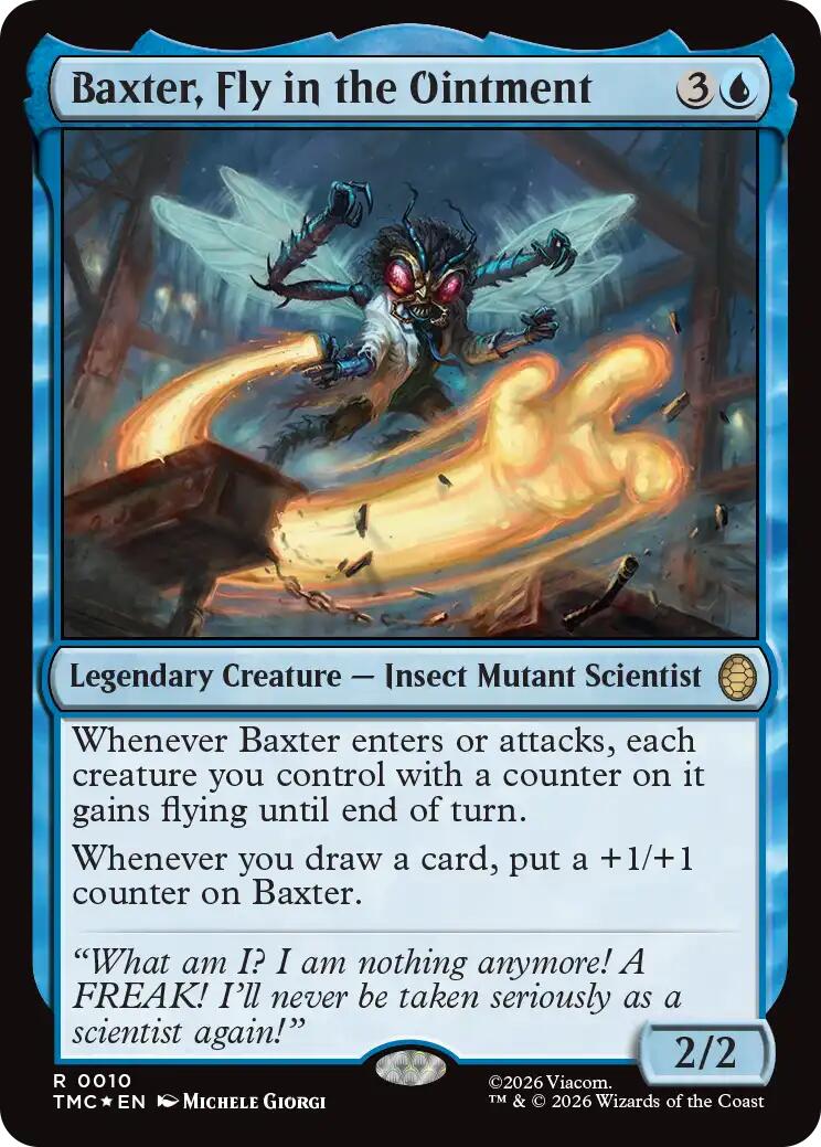 Baxter, Fly in the Ointment (Surge Foil) [Teenage Mutant Ninja Turtles Commander] MTG Single Magic: The Gathering | Red Claw Gaming
