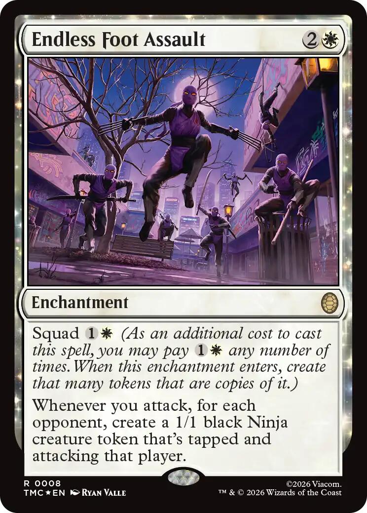 Endless Foot Assault (Surge Foil) [Teenage Mutant Ninja Turtles Commander] MTG Single Magic: The Gathering | Red Claw Gaming