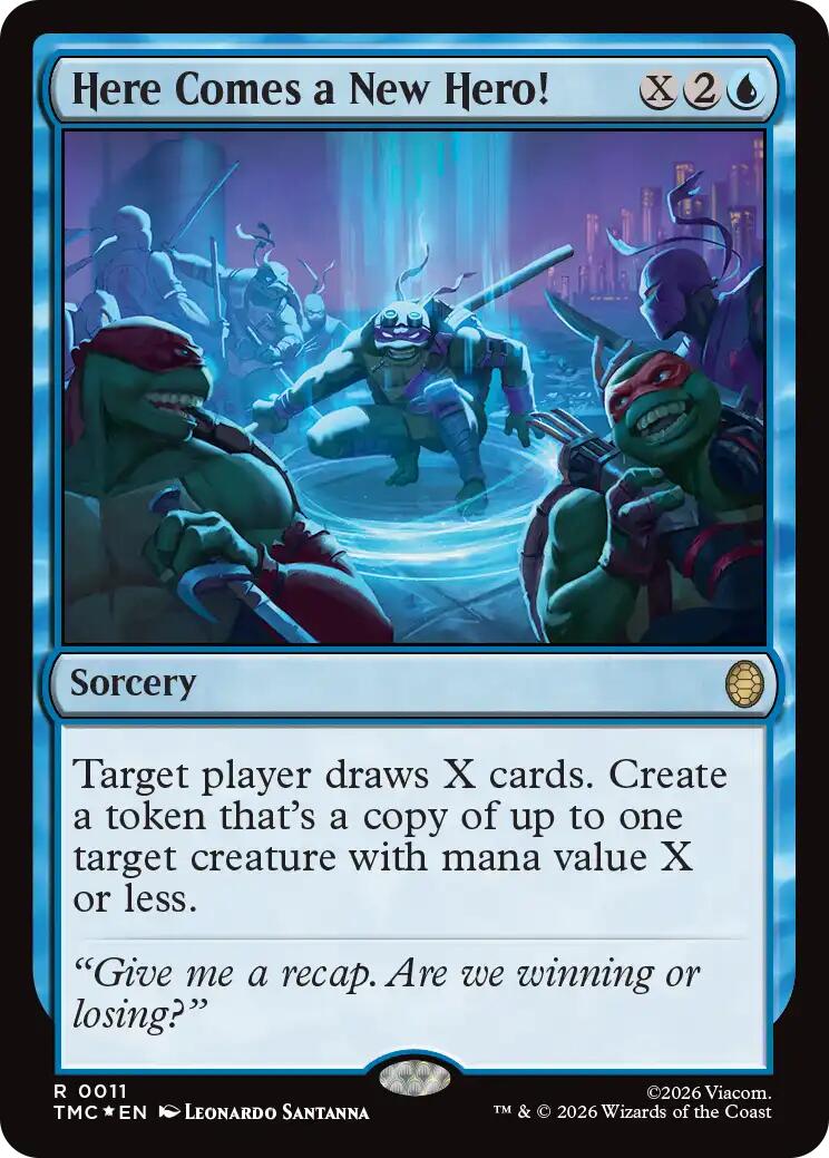 Here Comes a New Hero! (Surge Foil) [Teenage Mutant Ninja Turtles Commander] MTG Single Magic: The Gathering | Red Claw Gaming