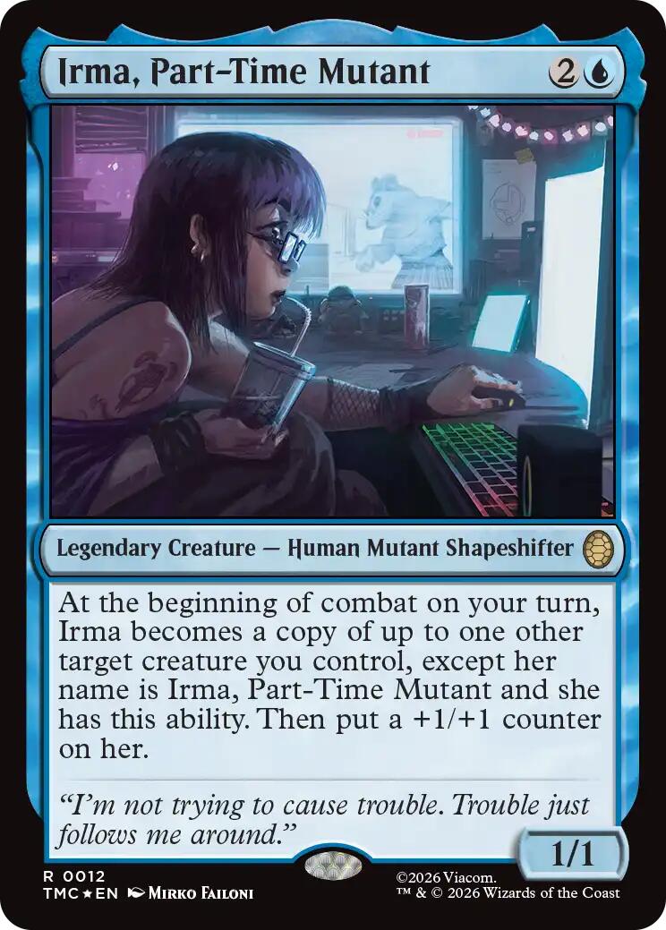 Irma, Part-Time Mutant (Surge Foil) [Teenage Mutant Ninja Turtles Commander] MTG Single Magic: The Gathering | Red Claw Gaming