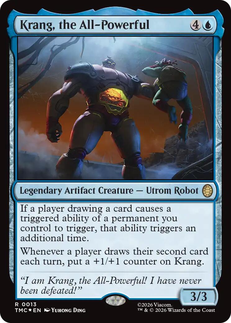 Krang, the All-Powerful (Surge Foil) [Teenage Mutant Ninja Turtles Commander] MTG Single Magic: The Gathering | Red Claw Gaming