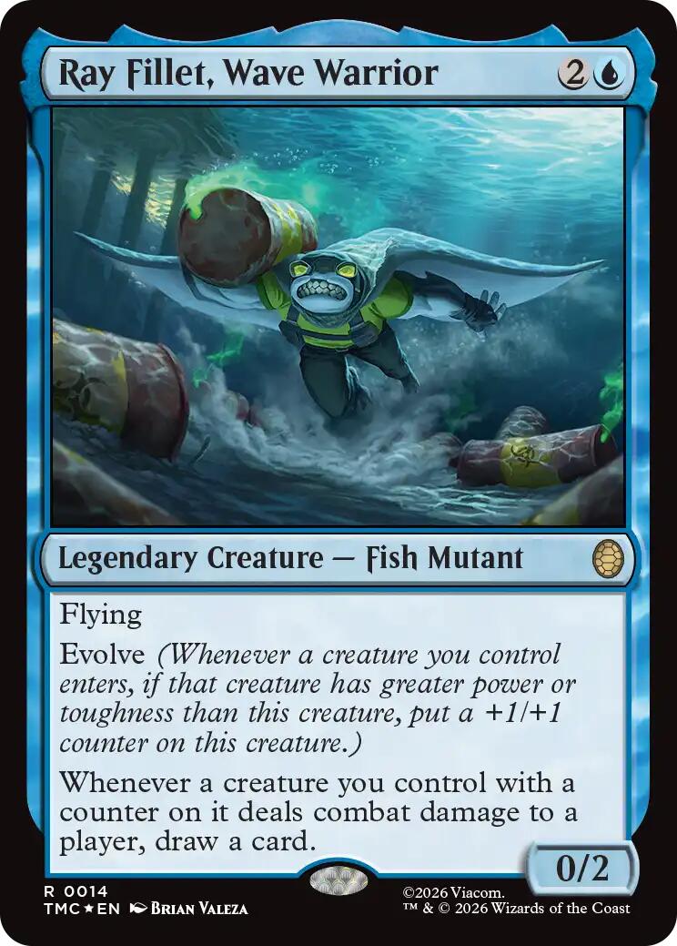 Ray Fillet, Wave Warrior (Surge Foil) [Teenage Mutant Ninja Turtles Commander] MTG Single Magic: The Gathering | Red Claw Gaming