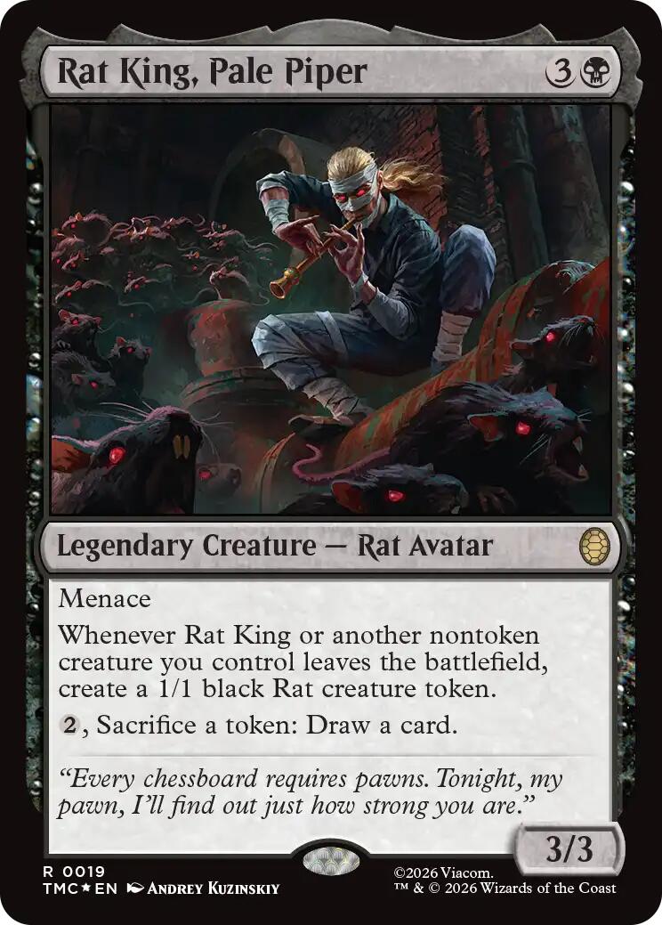 Rat King, Pale Piper (Surge Foil) [Teenage Mutant Ninja Turtles Commander] MTG Single Magic: The Gathering | Red Claw Gaming