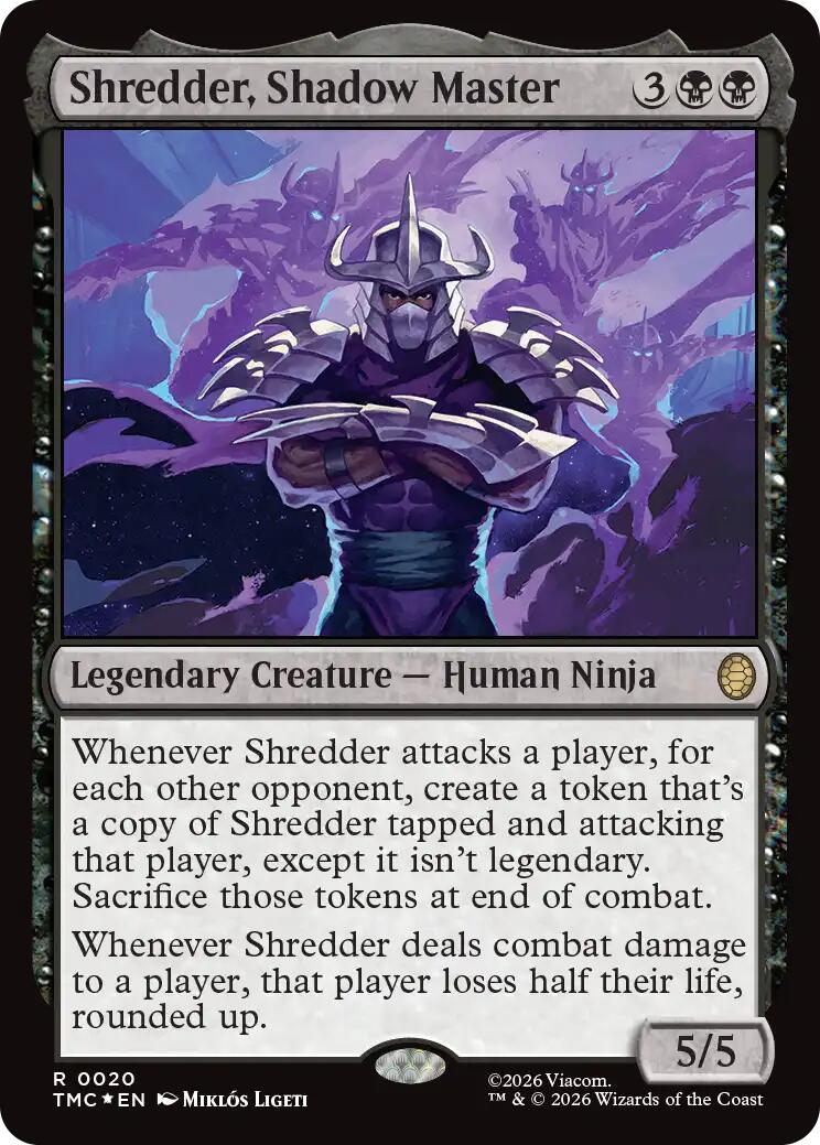 Shredder, Shadow Master (Surge Foil) [Teenage Mutant Ninja Turtles Commander] MTG Single Magic: The Gathering | Red Claw Gaming