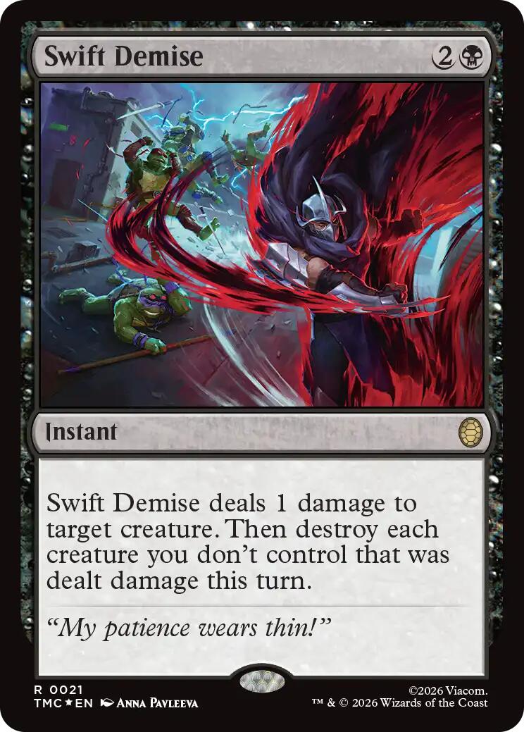 Swift Demise (Surge Foil) [Teenage Mutant Ninja Turtles Commander] MTG Single Magic: The Gathering | Red Claw Gaming