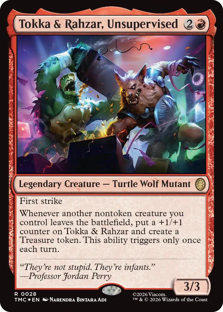 Tokka & Rahzar, Unsupervised (Surge Foil) [Teenage Mutant Ninja Turtles Commander] MTG Single Magic: The Gathering | Red Claw Gaming