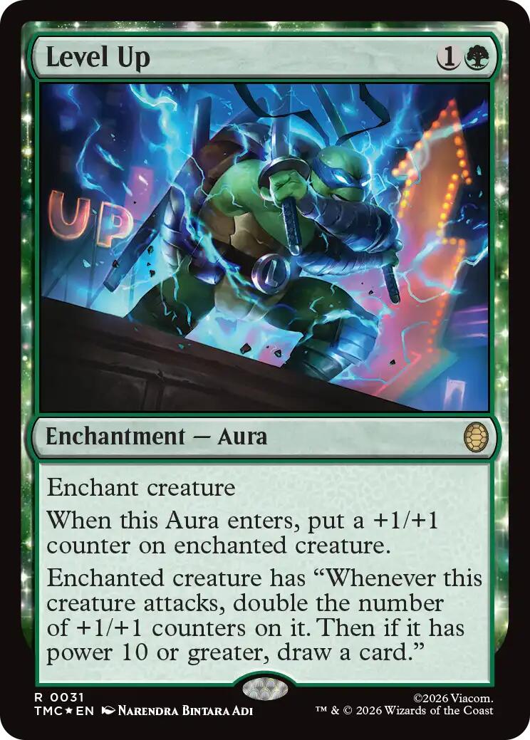 Level Up (Surge Foil) [Teenage Mutant Ninja Turtles Commander] MTG Single Magic: The Gathering | Red Claw Gaming