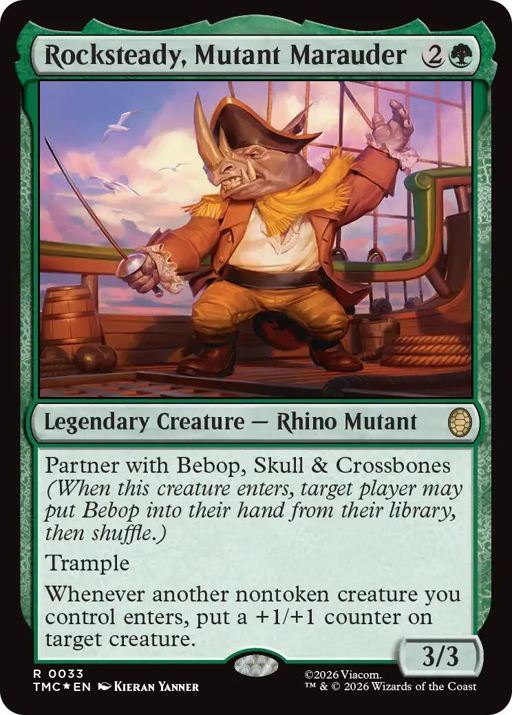 Rocksteady, Mutant Marauder (Surge Foil) [Teenage Mutant Ninja Turtles Commander] MTG Single Magic: The Gathering | Red Claw Gaming