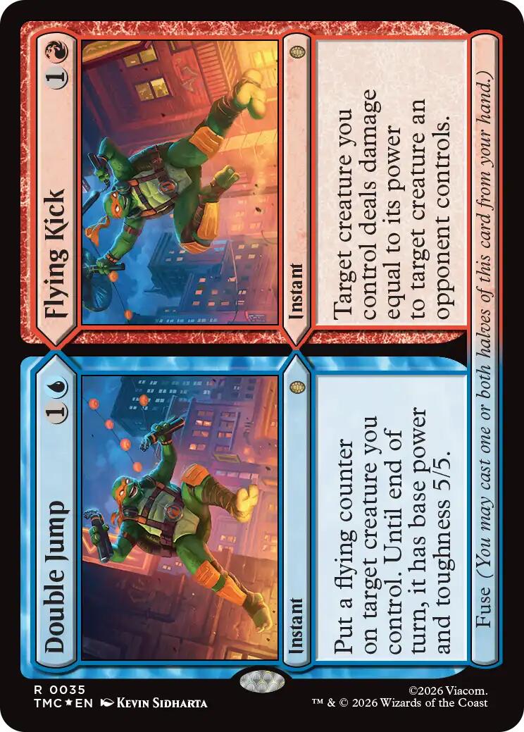 Double Jump // Flying Kick (Surge Foil) [Teenage Mutant Ninja Turtles Commander] MTG Single Magic: The Gathering | Red Claw Gaming