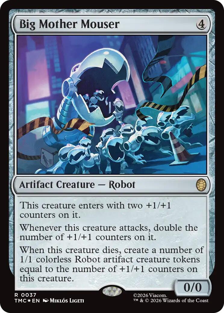 Big Mother Mouser (Surge Foil) [Teenage Mutant Ninja Turtles Commander] MTG Single Magic: The Gathering | Red Claw Gaming