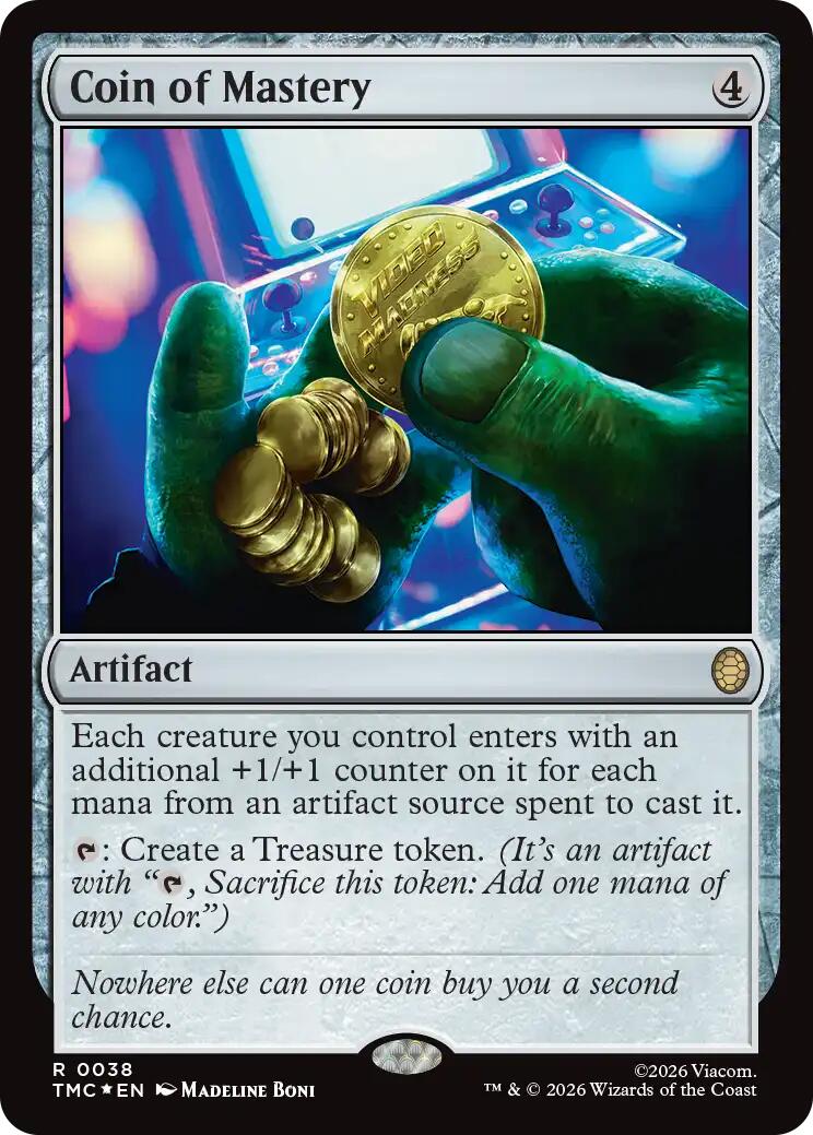 Coin of Mastery (Surge Foil) [Teenage Mutant Ninja Turtles Commander] MTG Single Magic: The Gathering | Red Claw Gaming