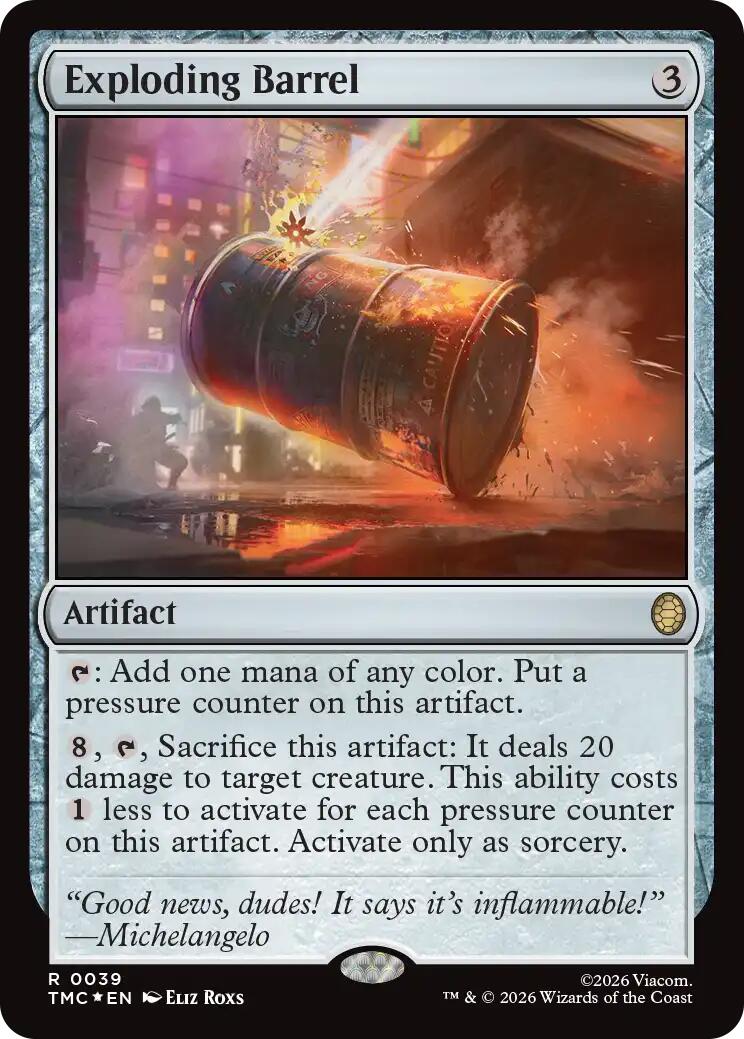 Exploding Barrel (Surge Foil) [Teenage Mutant Ninja Turtles Commander] MTG Single Magic: The Gathering | Red Claw Gaming