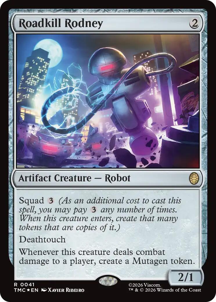 Roadkill Rodney (Surge Foil) [Teenage Mutant Ninja Turtles Commander] MTG Single Magic: The Gathering | Red Claw Gaming