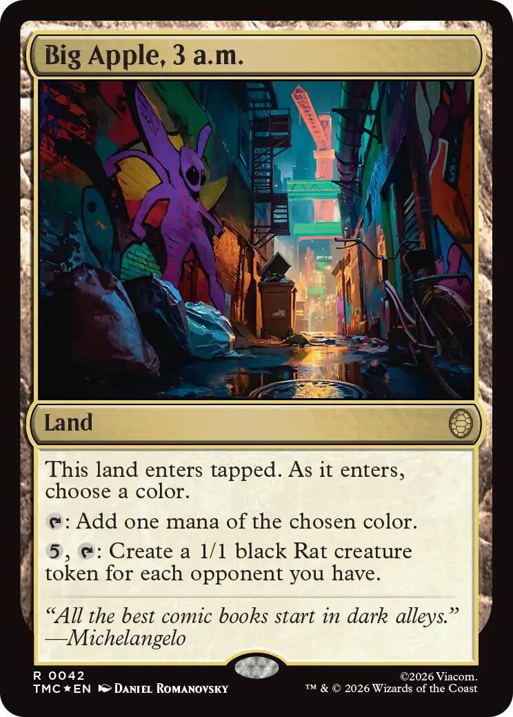 Big Apple, 3 a.m. (Surge Foil) [Teenage Mutant Ninja Turtles Commander] MTG Single Magic: The Gathering | Red Claw Gaming