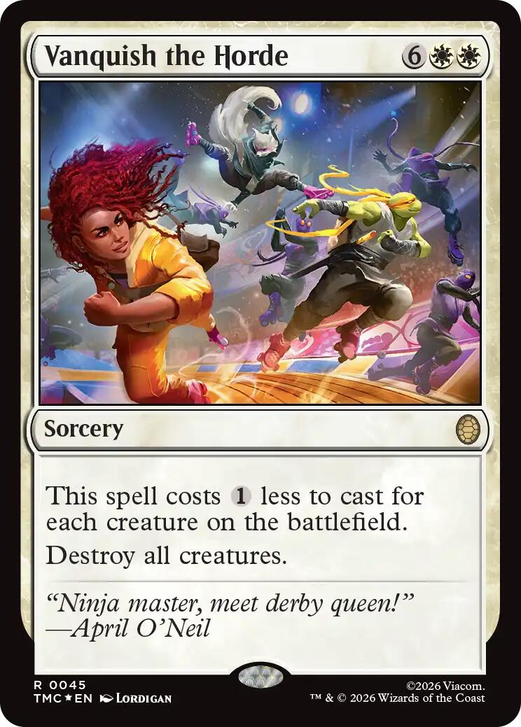 Vanquish the Horde (Surge Foil) [Teenage Mutant Ninja Turtles Commander] MTG Single Magic: The Gathering | Red Claw Gaming