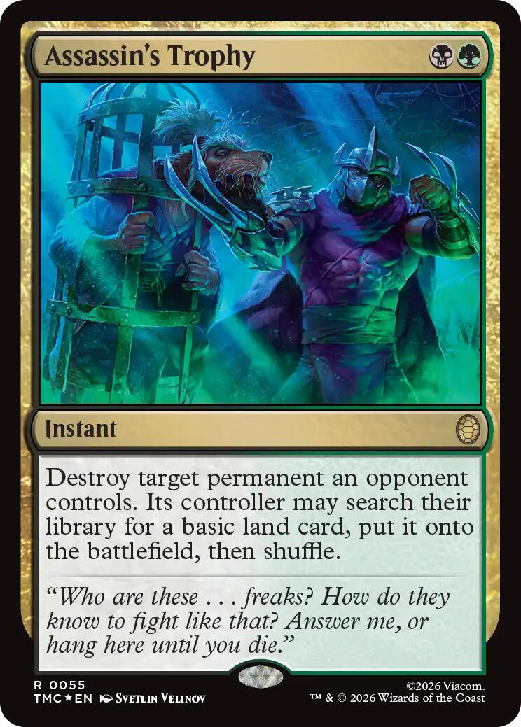 Assassin's Trophy (Surge Foil) [Teenage Mutant Ninja Turtles Commander] MTG Single Magic: The Gathering | Red Claw Gaming