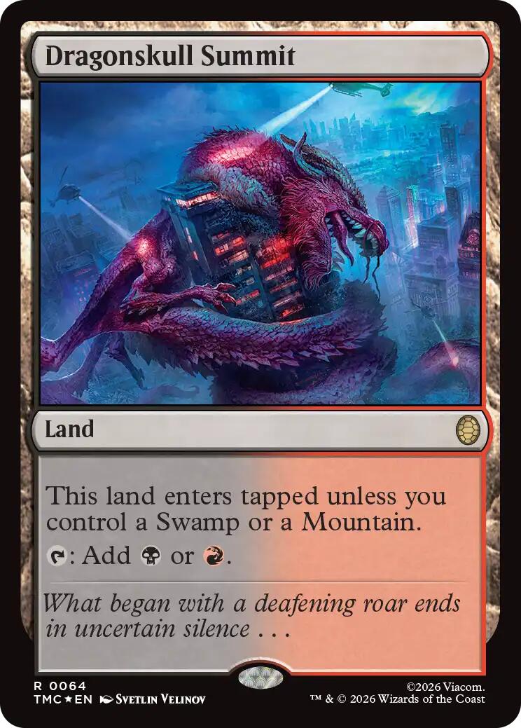 Dragonskull Summit (Surge Foil) [Teenage Mutant Ninja Turtles Commander] MTG Single Magic: The Gathering | Red Claw Gaming
