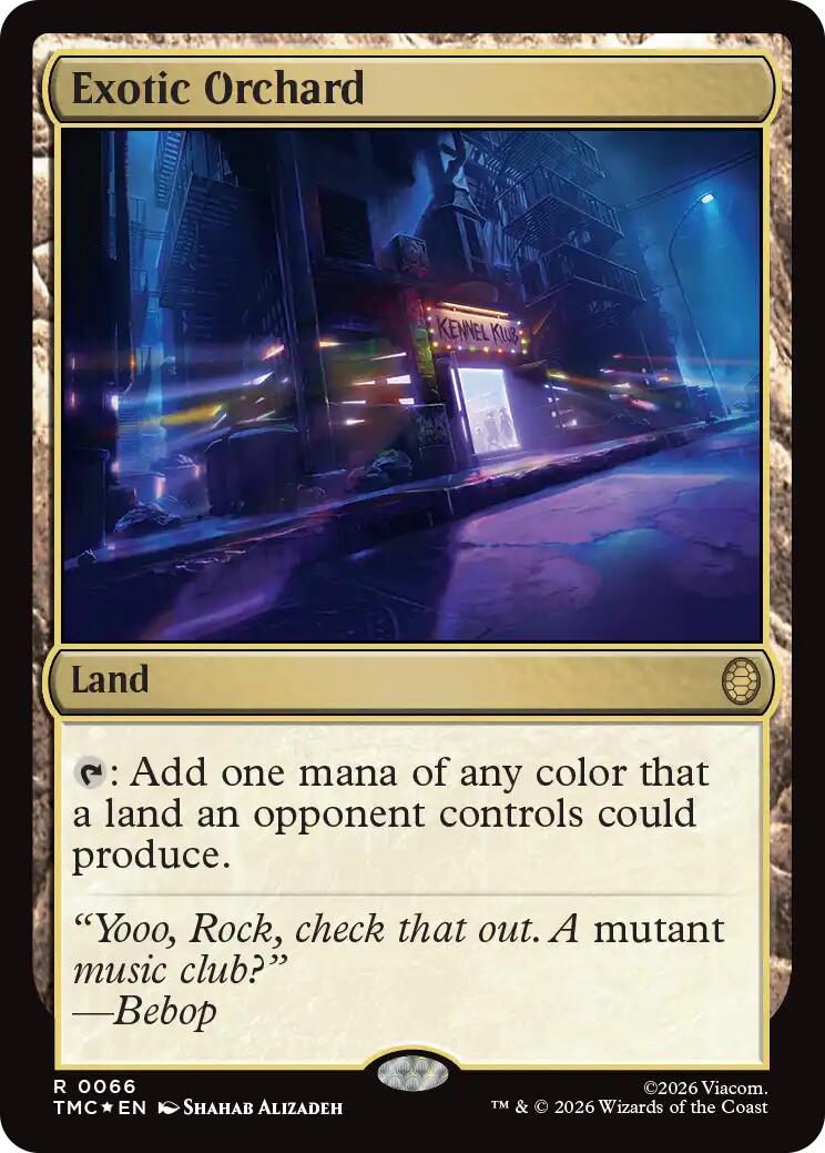 Exotic Orchard (Surge Foil) [Teenage Mutant Ninja Turtles Commander] MTG Single Magic: The Gathering | Red Claw Gaming