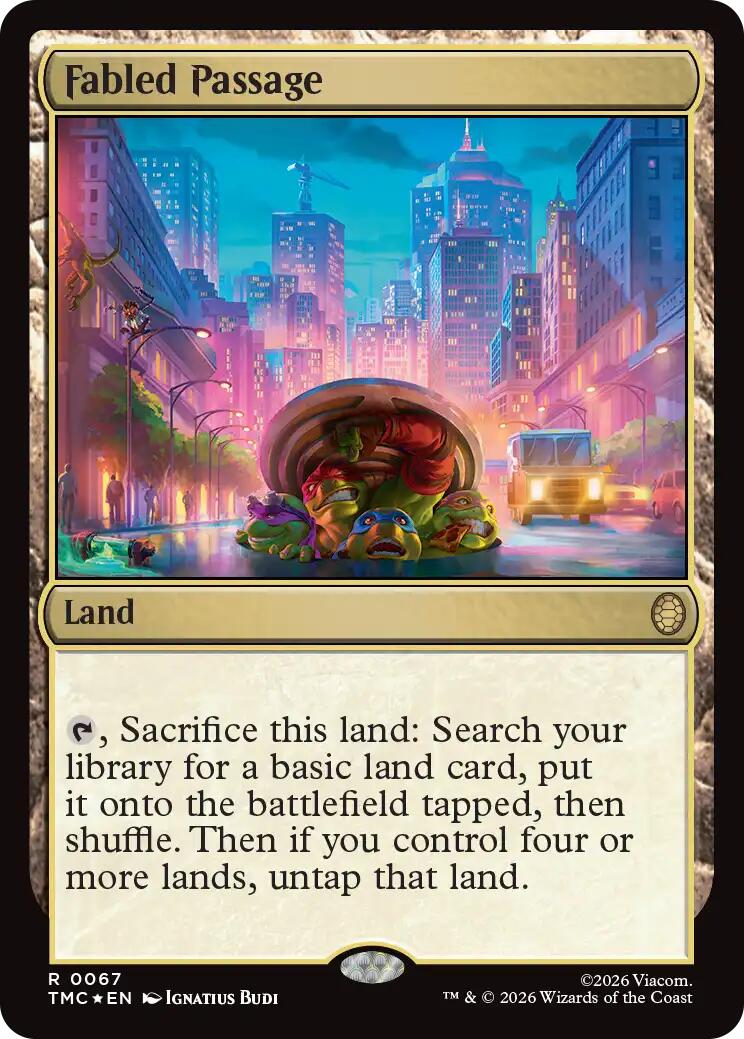 Fabled Passage (Surge Foil) [Teenage Mutant Ninja Turtles Commander] MTG Single Magic: The Gathering | Red Claw Gaming
