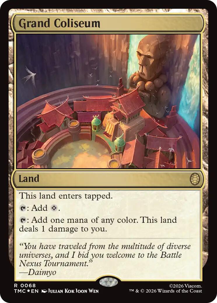 Grand Coliseum (Surge Foil) [Teenage Mutant Ninja Turtles Commander] MTG Single Magic: The Gathering | Red Claw Gaming