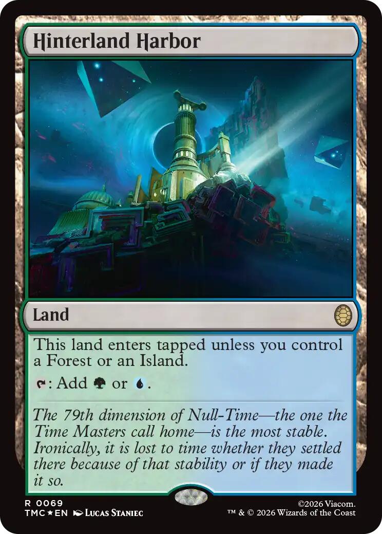 Hinterland Harbor (Surge Foil) [Teenage Mutant Ninja Turtles Commander] MTG Single Magic: The Gathering | Red Claw Gaming