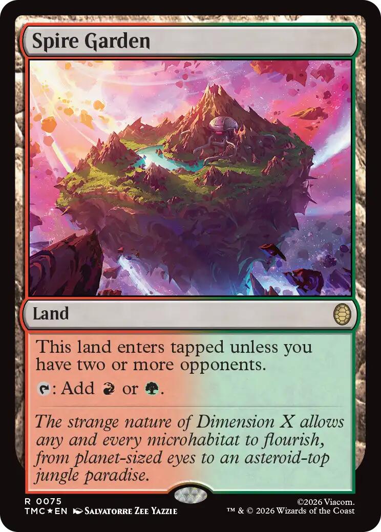 Spire Garden (Surge Foil) [Teenage Mutant Ninja Turtles Commander] MTG Single Magic: The Gathering | Red Claw Gaming
