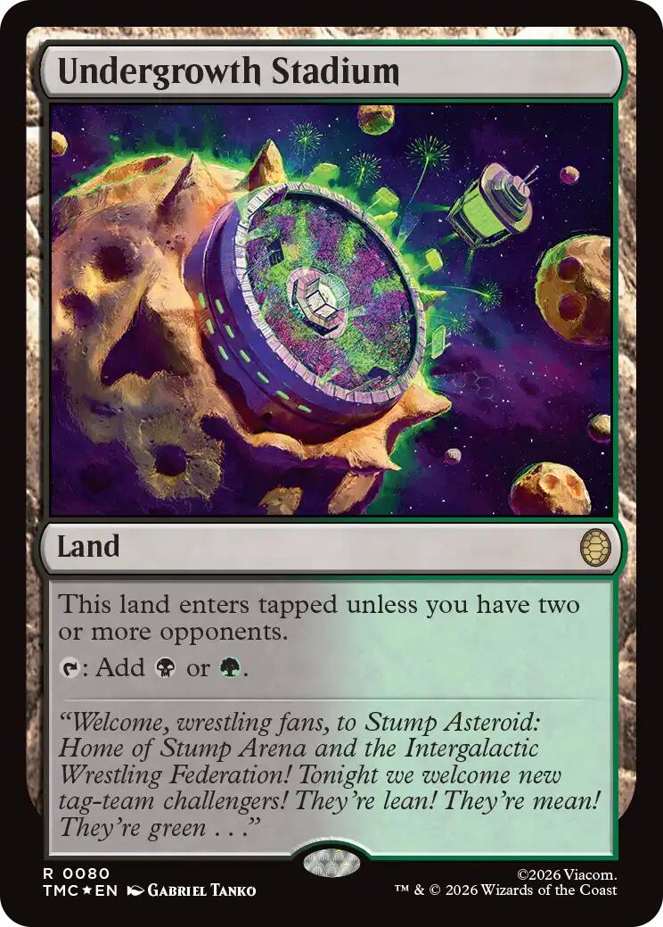 Undergrowth Stadium (Surge Foil) [Teenage Mutant Ninja Turtles Commander] MTG Single Magic: The Gathering | Red Claw Gaming