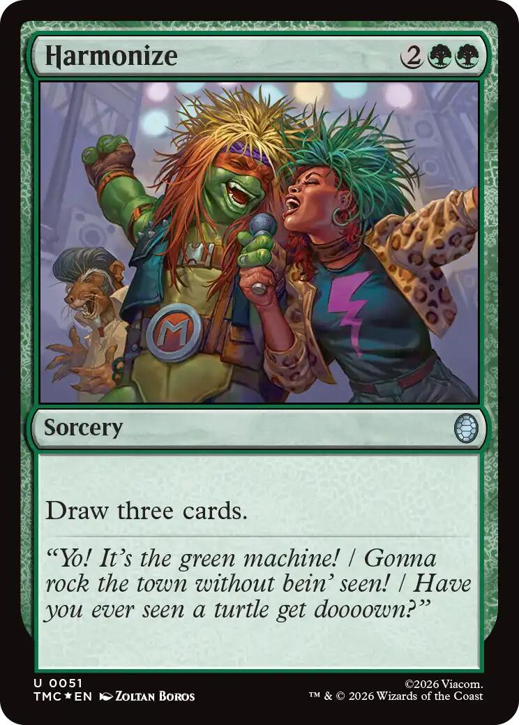 Harmonize (Surge Foil) [Teenage Mutant Ninja Turtles Commander] MTG Single Magic: The Gathering | Red Claw Gaming