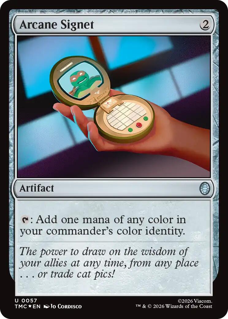 Arcane Signet (Surge Foil) [Teenage Mutant Ninja Turtles Commander] MTG Single Magic: The Gathering | Red Claw Gaming