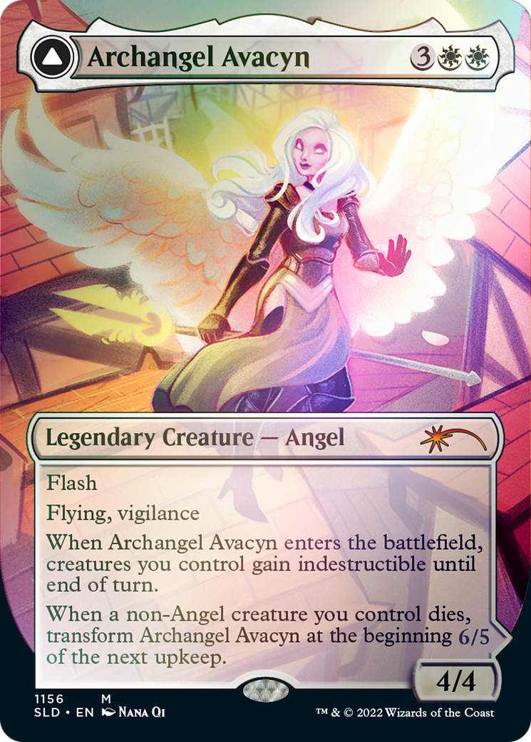 Archangel Avacyn // Avacyn, the Purifier (Borderless) [Secret Lair: From Cute to Brute] MTG Single Magic: The Gathering | Red Claw Gaming