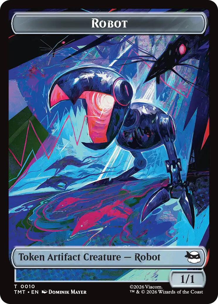 Treasure // Robot Double-Sided Token [Teenage Mutant Ninja Turtles Commander Tokens] MTG Single Magic: The Gathering | Red Claw Gaming