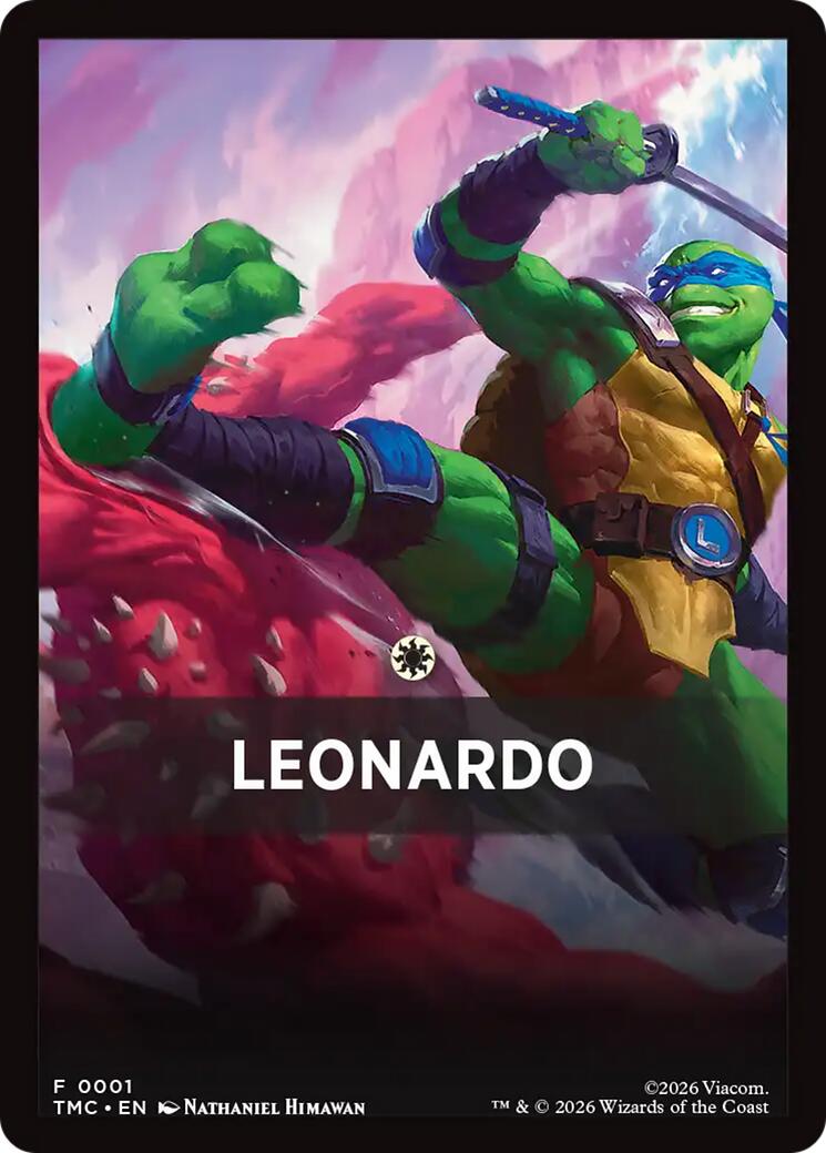 Leonardo Theme Card [Teenage Mutant Ninja Turtles Commander Tokens] MTG Single Magic: The Gathering | Red Claw Gaming