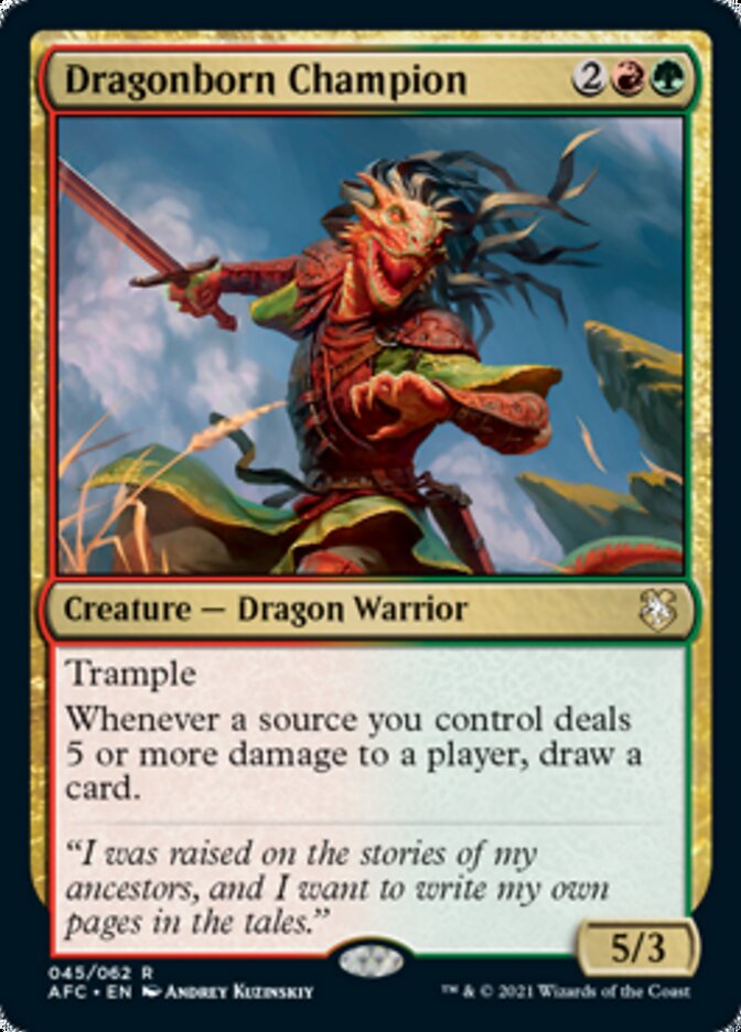 Dragonborn Champion [Dungeons & Dragons: Adventures in the Forgotten Realms Commander] MTG Single Magic: The Gathering | Red Claw Gaming