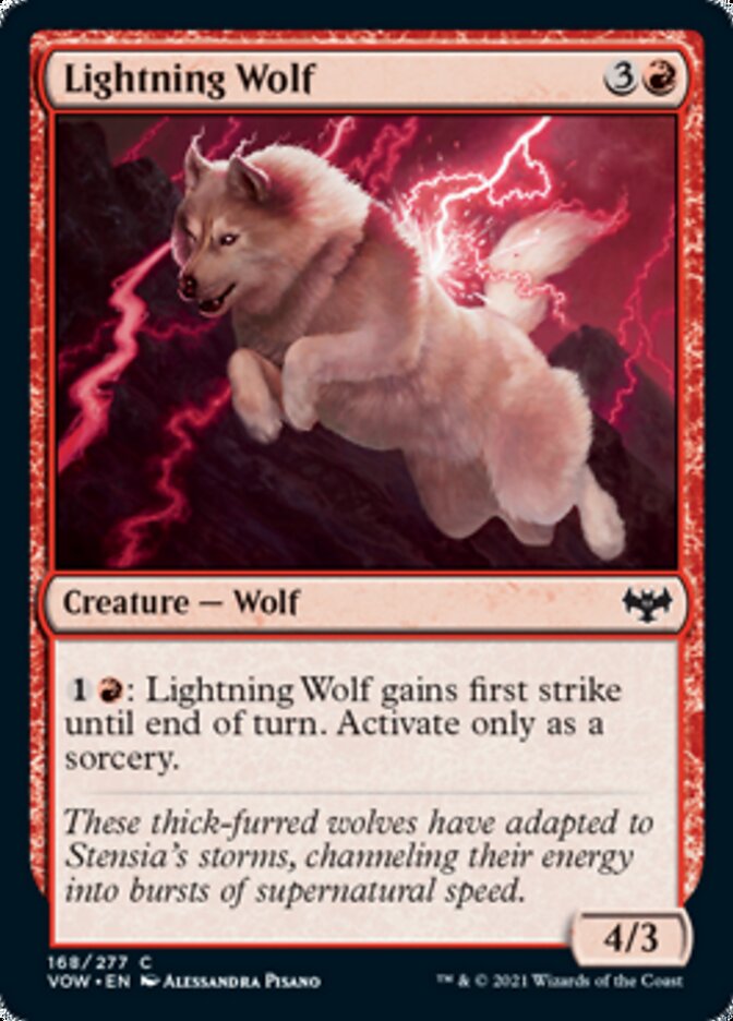 Lightning Wolf [Innistrad: Crimson Vow] MTG Single Magic: The Gathering | Red Claw Gaming