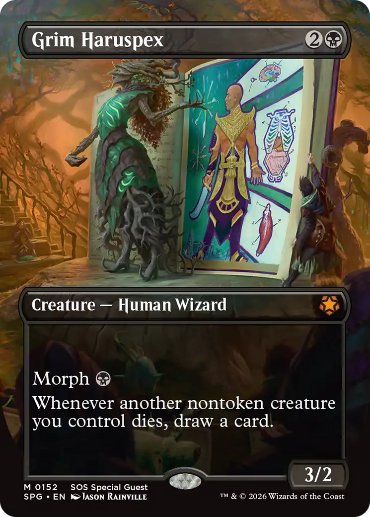 Grim Haruspex (Borderless) [Secrets of Strixhaven Special Guests] MTG Single Magic: The Gathering | Red Claw Gaming