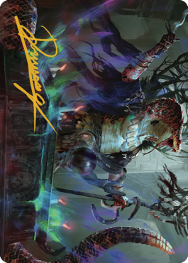Sivriss, Nightmare Speaker Art Card (32) (Gold-Stamped Signature) [Commander Legends: Battle for Baldur's Gate Art Series] MTG Single Magic: The Gathering | Red Claw Gaming