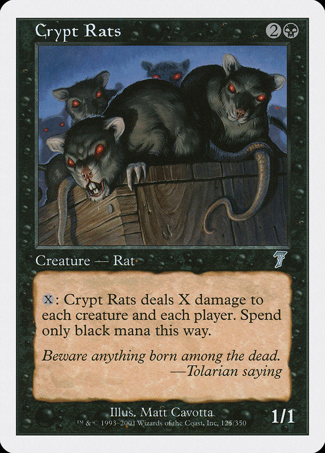 Crypt Rats [Seventh Edition] MTG Single Magic: The Gathering | Red Claw Gaming