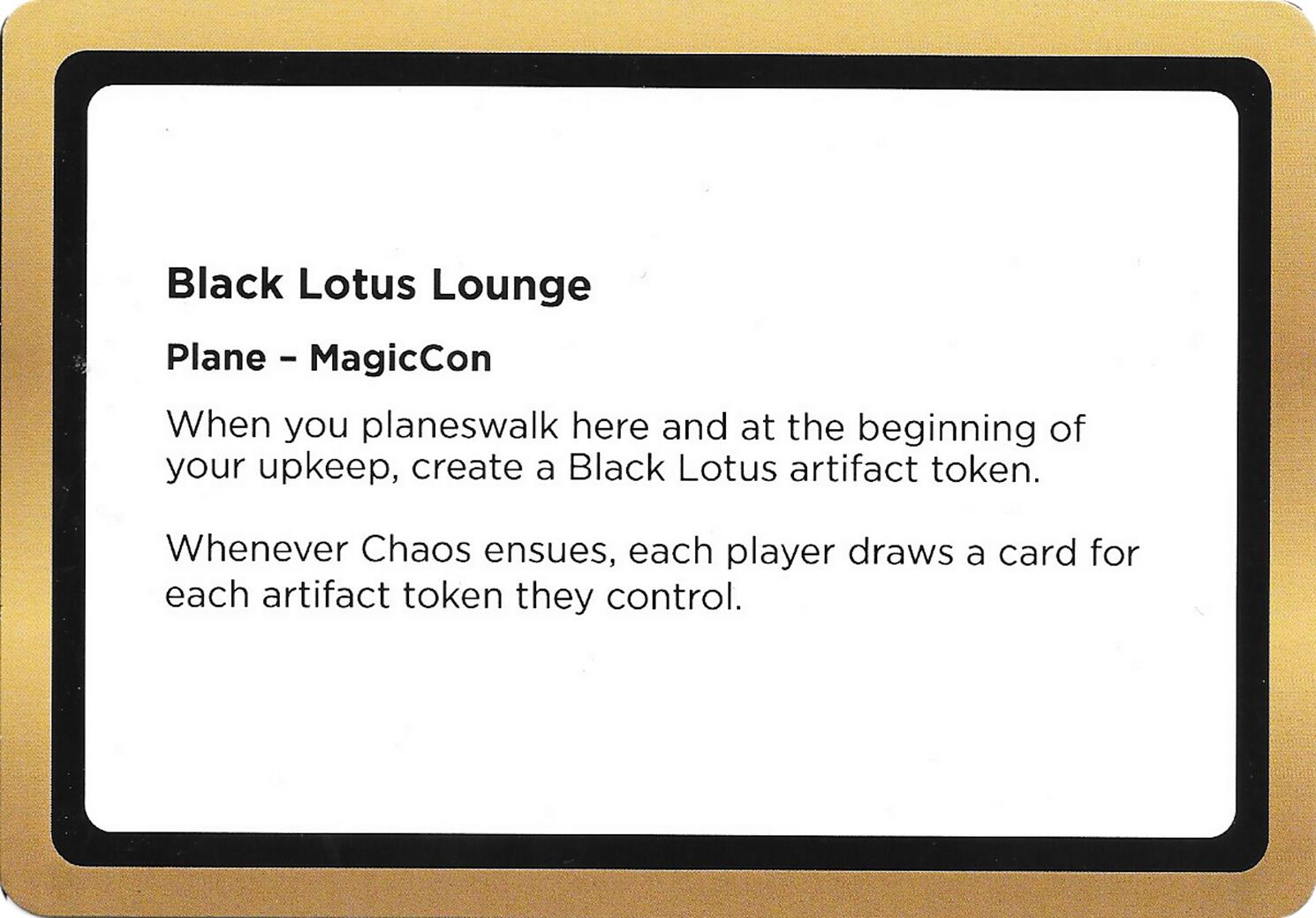 Black Lotus Lounge (Black Lotus Unknown Planechase) [Oversize Cards] MTG Single Magic: The Gathering | Red Claw Gaming