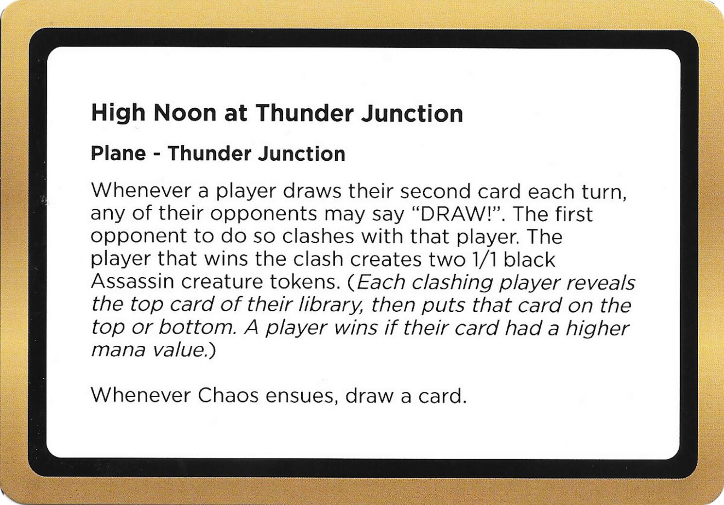 High Noon at Thunder Junction (Black Lotus Unknown Planechase) [Oversize Cards] MTG Single Magic: The Gathering | Red Claw Gaming