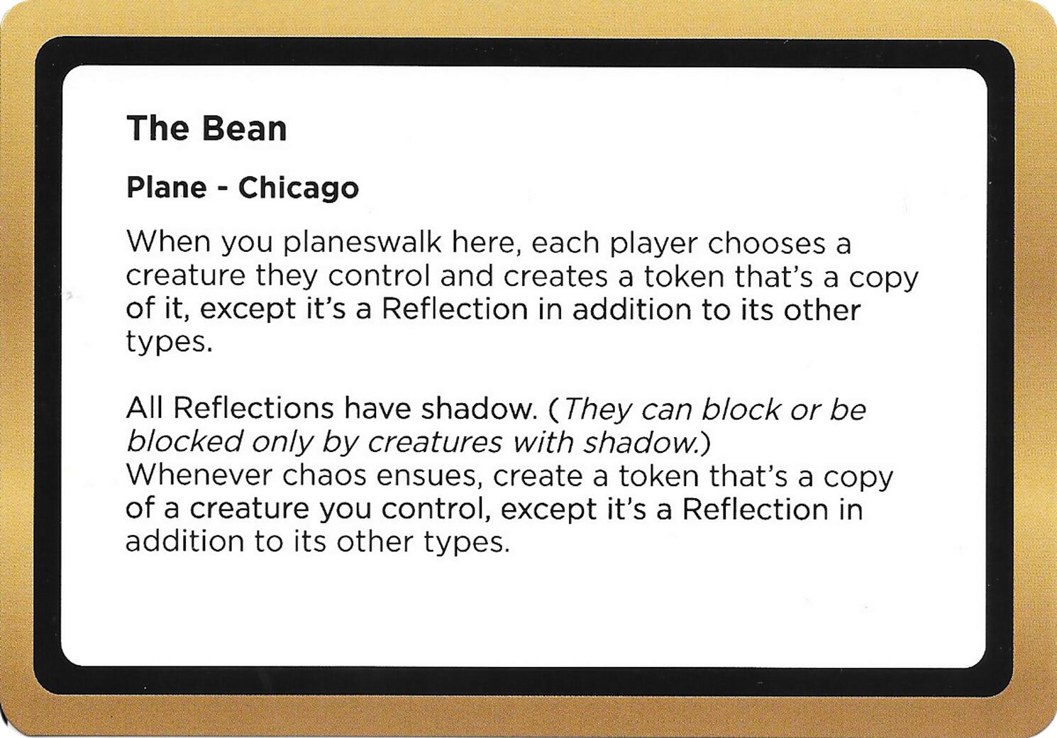 The Bean (Black Lotus Unknown Planechase) [Oversize Cards] MTG Single Magic: The Gathering | Red Claw Gaming