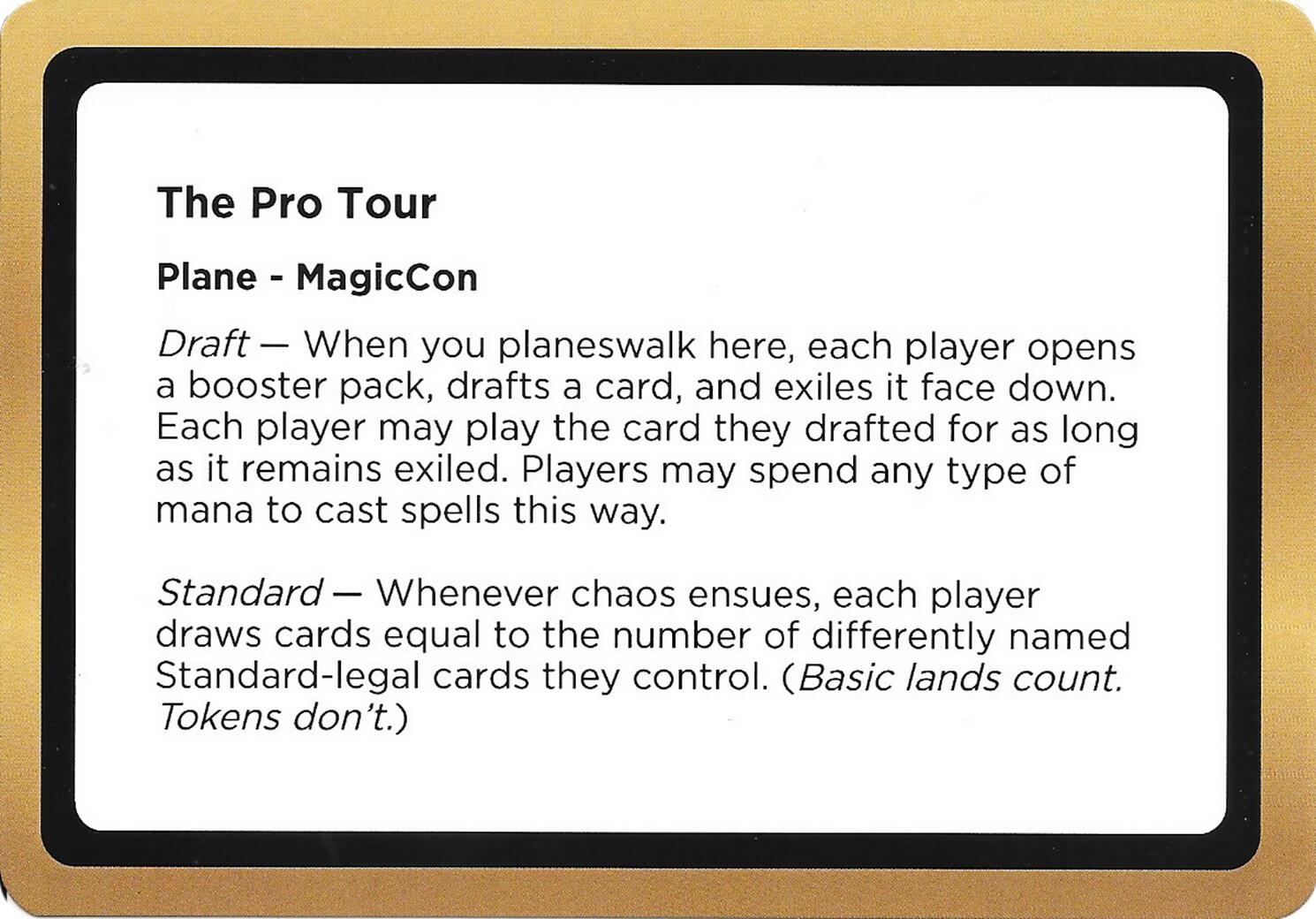 The Pro Tour (Black Lotus Unknown Planechase) [Oversize Cards] MTG Single Magic: The Gathering | Red Claw Gaming