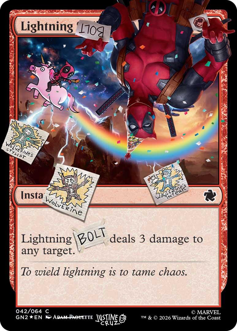 Lightning Bolt (042) (Pool Party Foil) [Secret Lair Drop Series] MTG Single Magic: The Gathering | Red Claw Gaming