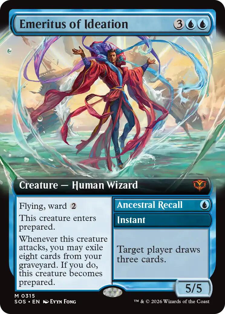 Emeritus of Ideation (Extended Art) [Secrets of Strixhaven] MTG Single Magic: The Gathering | Red Claw Gaming
