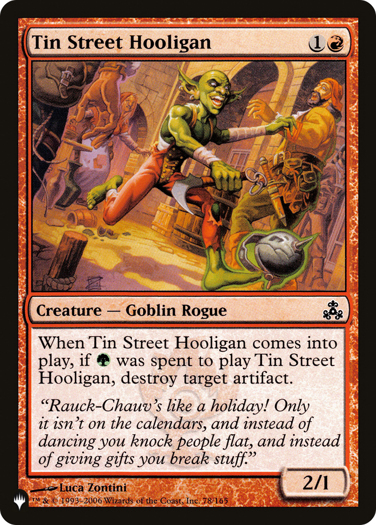 Tin Street Hooligan [The List] MTG Single Magic: The Gathering | Red Claw Gaming
