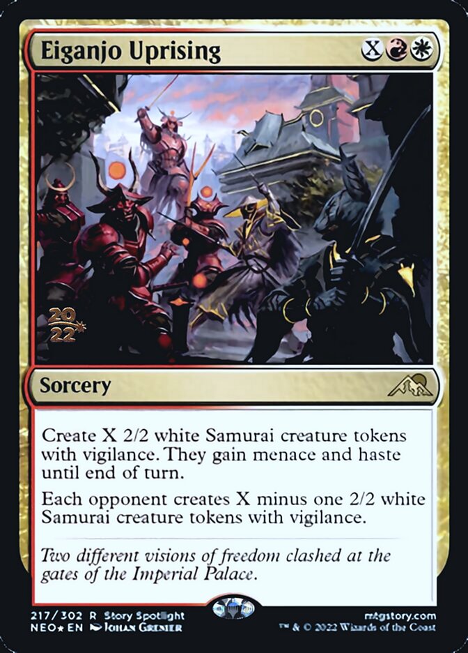 Eiganjo Uprising [Kamigawa: Neon Dynasty Prerelease Promos] MTG Single Magic: The Gathering | Red Claw Gaming