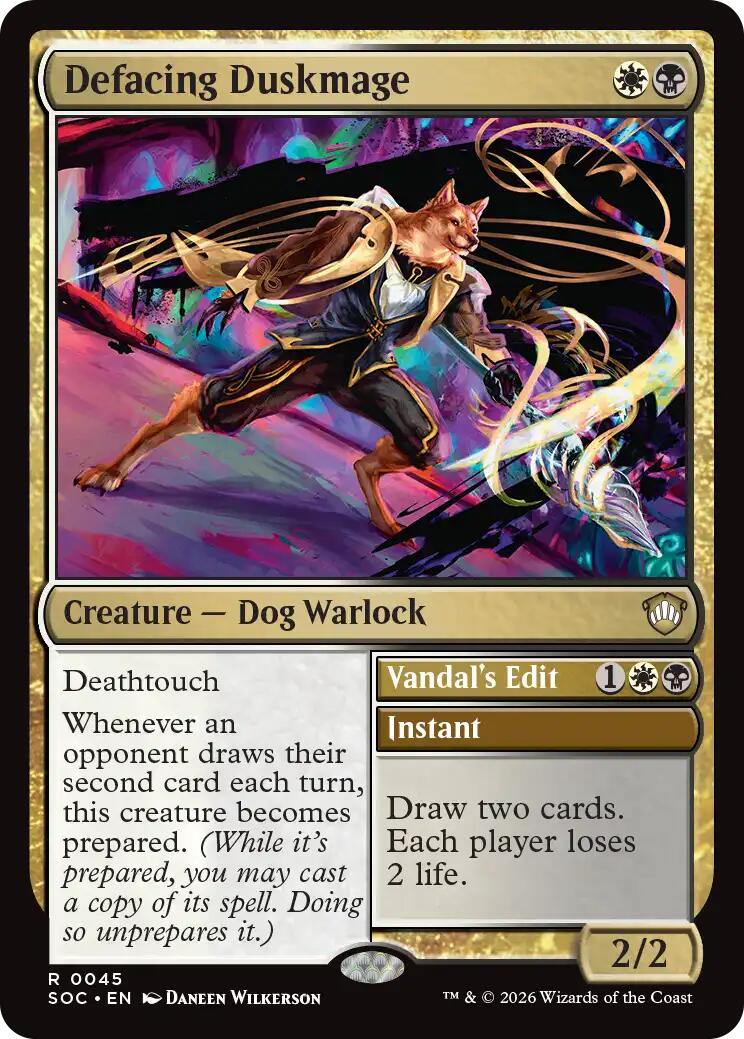 Defacing Duskmage [Secrets of Strixhaven Commander] MTG Single Magic: The Gathering | Red Claw Gaming