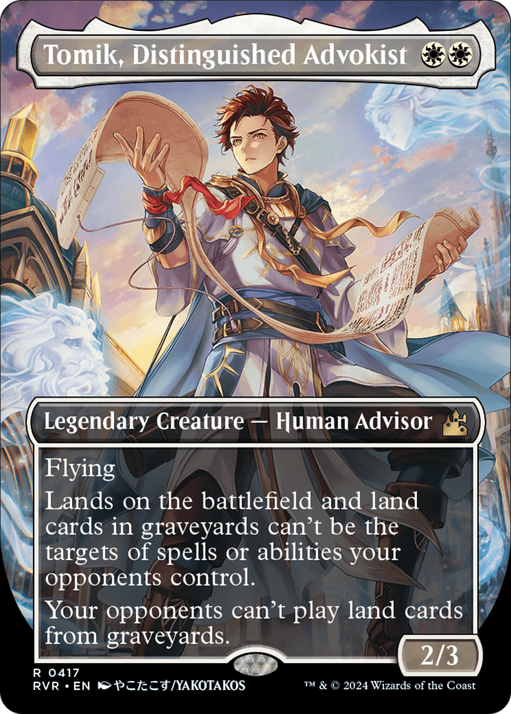 Tomik, Distinguished Advokist (Anime Borderless) [Ravnica Remastered] MTG Single Magic: The Gathering | Red Claw Gaming
