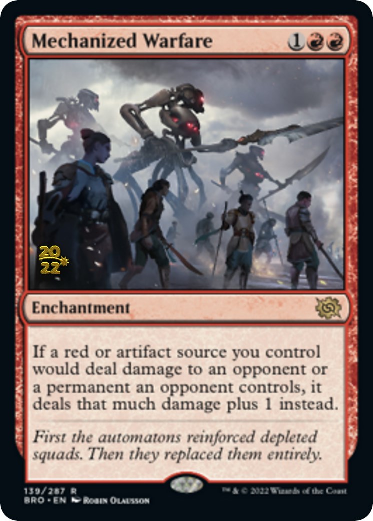 Mechanized Warfare [The Brothers' War Prerelease Promos] MTG Single Magic: The Gathering | Red Claw Gaming