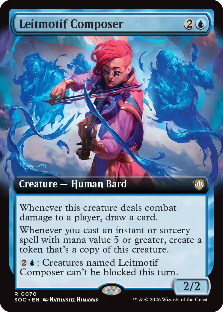Leitmotif Composer (Extended Art) [Secrets of Strixhaven Commander] MTG Single Magic: The Gathering | Red Claw Gaming