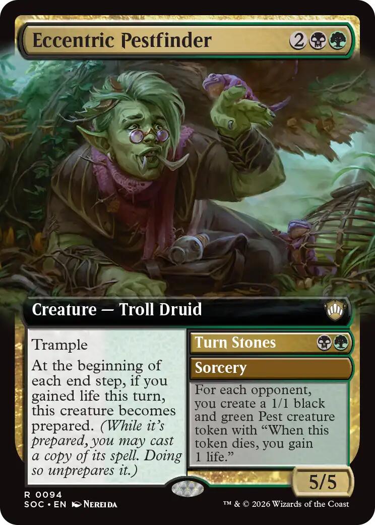 Eccentric Pestfinder (Extended Art) [Secrets of Strixhaven Commander] MTG Single Magic: The Gathering | Red Claw Gaming